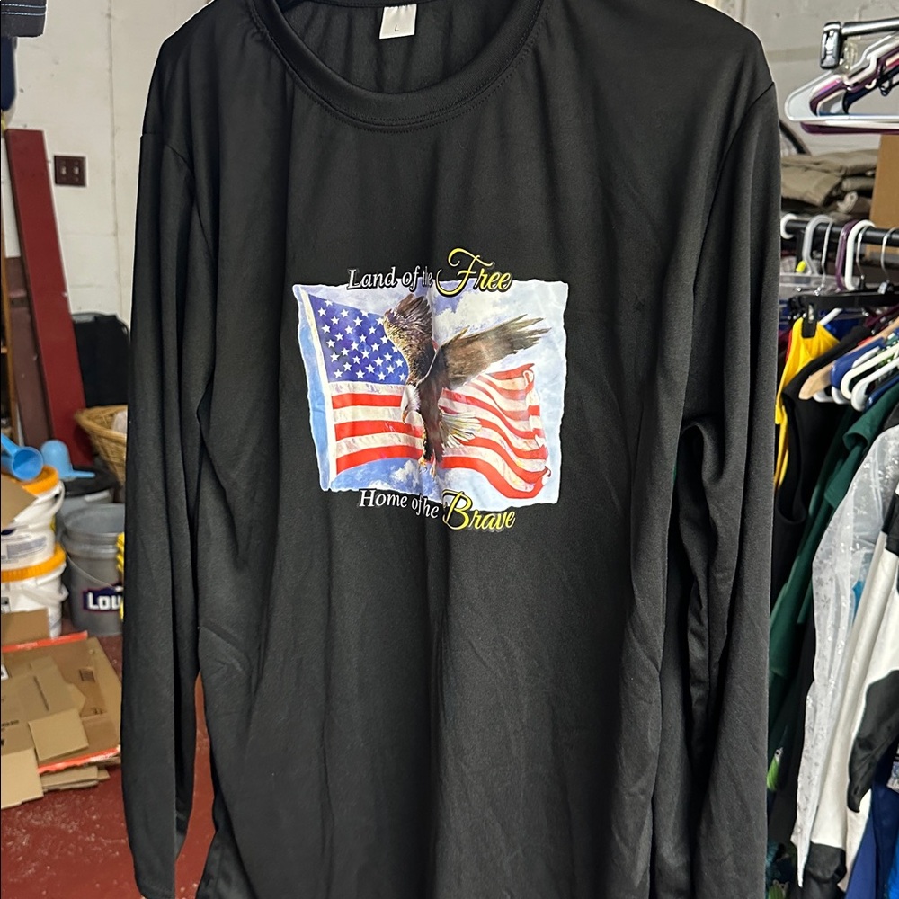 Men’s Quick Dry Patriotic Eagle Graphic T-Shirt - Picture 4 of 5